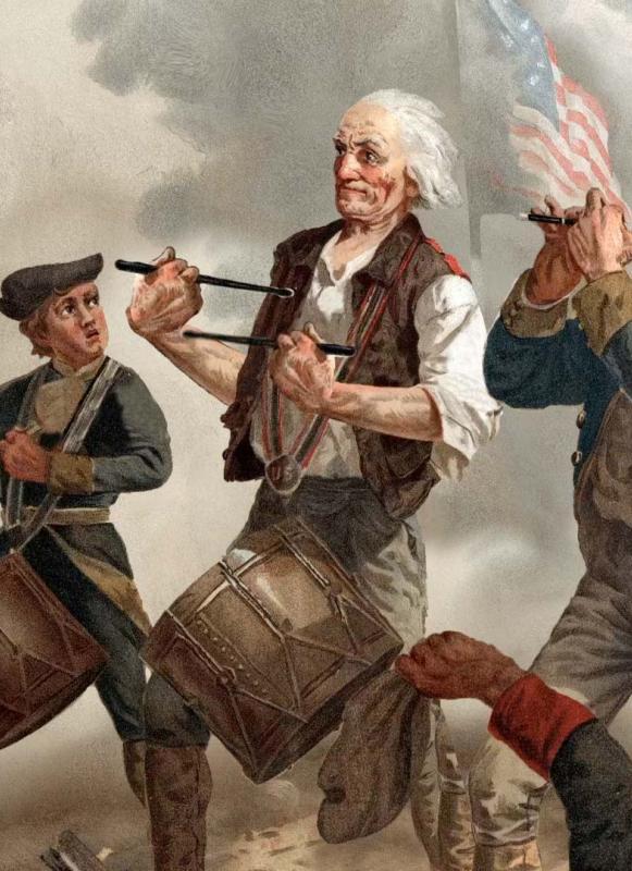 A still from the video Fife and Drum: Instruments of the Revolution