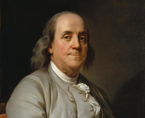 A portrait of Benjamin Franklin by Joseph-Siffred Duplessis