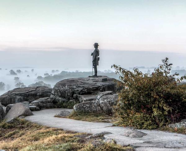 Gouverneur Kemble Warren statue at Gettysburg National Military Park, Pa.