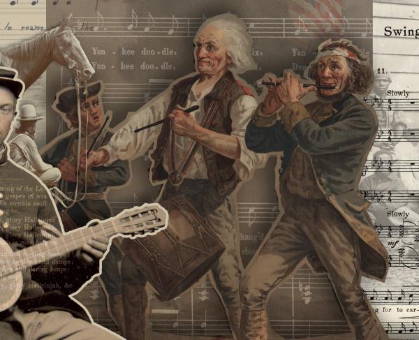 A collage inspired by Revolutionary War music