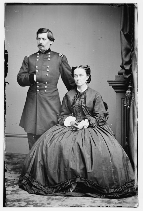 A photograph of Union Gen. George B. McClellan and his wife, Ellen Mary Marcy