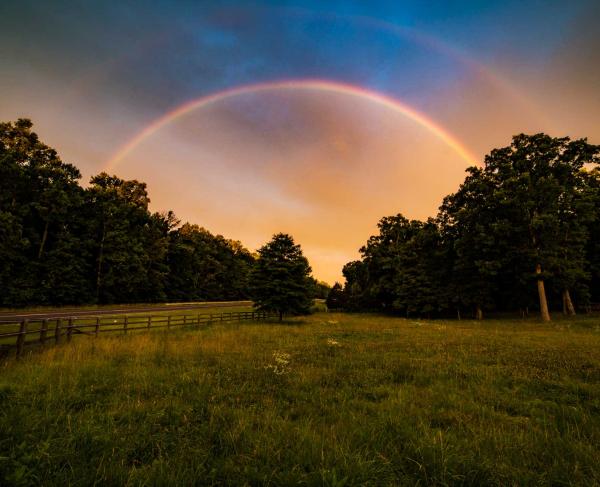 A rainbow at The Wilderness Battlefield, Spotsylvania and Orange Counties, Va.,